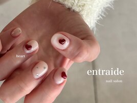 ぷっくりハートネイル