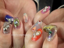 個性派ニュアンスネイル