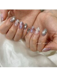 紫陽花ネイル