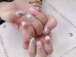 ハートデザインネイル