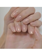 ｋｕｕｋｉ ｎａｉｌ【クウキネイル】透明感/ショートネイル/ニュアンス/ニュアンスワンカラー