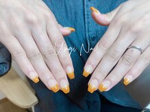 ウサギネイル 新大久保店(usagi nail)/マグネットフレンチ秋可愛い