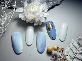 ◇雪の結晶ネイル◇
