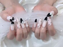 センシー ネイル スタジオ(Sensy Nail Studio)/チップ長出し+10本アート