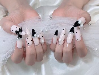 センシー ネイル スタジオ(Sensy Nail Studio)/チップ長出し+10本アート
