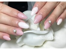 ネイルサロン ビビ(bibi)/ヌーディピンクデザイン