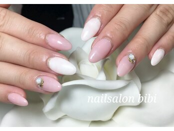ネイルサロン ビビ(bibi)/ヌーディピンクデザイン