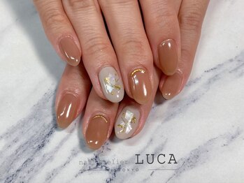 ネイルアトリエルカ(nail atelier LUCA)/M-933 秋色ニュアンスネイル