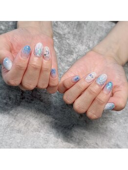 フェリス(feliz)/持込デザイン夏ネイル