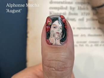 ネイル アトリエ コモード(nail atelier Comodo)/絵画ネイル [ミュシャAugust]