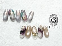 エアフォルク 銀座(ERFOLG)/パープル×ニュアンスネイル