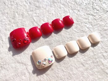 ネイルサロン ブリオン(Nail Salon Bullion)/クリスタルハートネイル