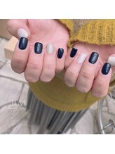 ビューティームーン(beauty moon)/ネイビー×グレージュ