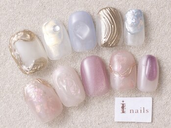 アイネイルズ 三宮店(I nails)の写真/初回オフ込★スプリングコース¥8500♪思い立ったら気軽に立ち寄れる♪[三宮/パラジェル]