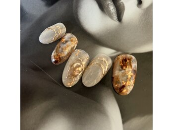 ネイルサロン ジュエル(Nail salon JEWEL)/ニュアンス×ミラーアート