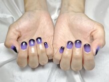 ヤシネイル(Yashi Nail)/黒×紫