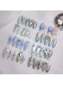 エンジェルビューティー 上野(Angel Beauty)の写真/《初回オフ込み♪定額4980円～》繊細な手描きアートも思いのまま♪高い技術を持つネイリストが担当！