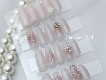 フローレスネイル 新宿店(FlawlessNail)の写真/【何度でも同価格で通える☆】ジェルオフ無料の定額制サロン♪シンプル派もアート派も満足なサンプル豊富!!