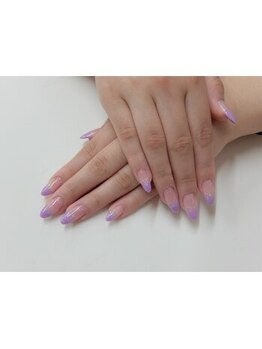 ネイルサロンミキ 横浜(MIKI)/【ダブルグラデ】パステル紫和装