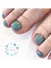 【フットネイル/フットケア/ジェルネイル】親指ワンポイントアート＆角質ケア