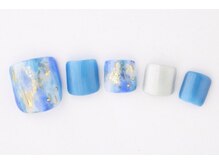 エムスラッシュネイル 本牧店(M SLASH)/サマーブルーネイル