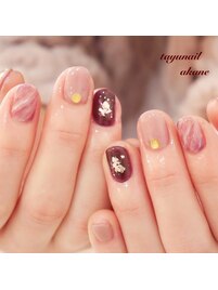 マーブルブラウンネイル☆