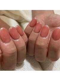 酒井限定オーロラフレンチネイル