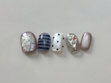 ネイルメゾン 天神店(NAIL MAISON)/ボーダードット星マグ個性¥12500