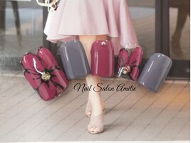 フラワー大人綺麗footネイル