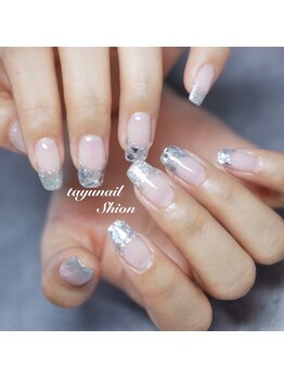 たゆ ネイル(たゆnail)/ガラスフレンチスクエアネイル