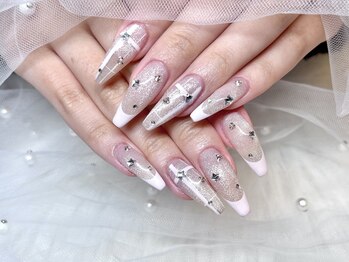 モカ 京橋(moca)/【Ayano】キラキラピンクネイル