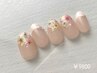 hand / 押し花フレンチデザイン　￥9800