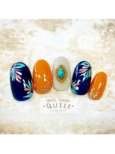 ネイルサロン クイル(QUILL)/８月リーフ（１）