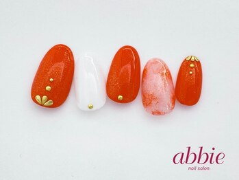 ネイルサロン アビー グランデュオ蒲田店(abbie)/オレンジタイダイ¥10,384