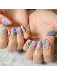 Wカラーニュアンスネイル