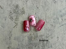 シンプリー 西荻窪店(Simpliee)/手描きフラワーネイル