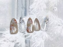 ハッピービューティー(Happy Beauty)/ウィンターフラワーネイル