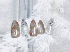 ウィンターフラワーネイル