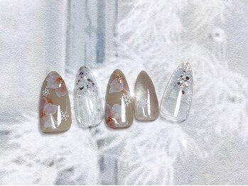 ハッピービューティー(Happy Beauty)/ウィンターフラワーネイル