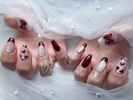 ハートxフレンチネイル