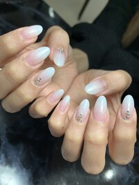 冬ホワイトネイル