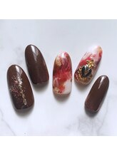 アラ ウィー ナッティー ネイル 北千住店(Aala wi Natty nail)/red×brown