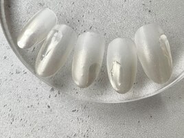 ぷっくりミラーグラデネイル