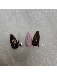 バレンタインネイル