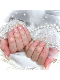 ちゅるんオーロラネイル