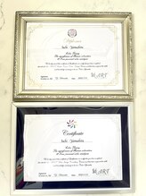 フェリーチェカラー(felice.color)/資格証書