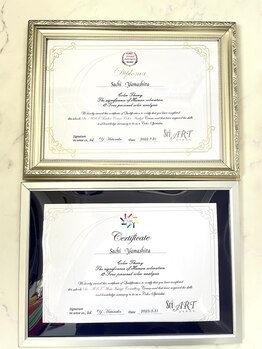 フェリーチェカラー(felice.color)/資格証書