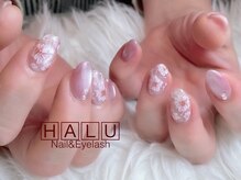 ネイルアンドアイラッシュ ハル(HALU)の雰囲気（シンプルアート☆他80種以上♪春らしいピンクで♪）