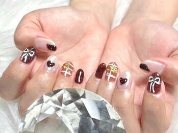 Ravie nail【3月28日NEW OPEN】/リボン ハート ニュアンス