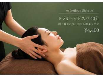 エステティーク シラベ(esthetique Shirabe)の写真/頭から整え、心まで軽やかに。癒しとすっきりを叶えるドライヘッドスパ。
